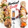 Chef-o-matic Vertical Gril, Rôtissoire verticalee, 1000w, capacité pour 6 brochettes. Rotation automatique à 360º, facile à nett