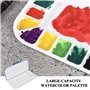 FOCCTS Palette de Peinture Aquarelle 18 Emplacements, Palette Plastique Portable pour Peinture Aquarelle, Acrylique et Peinture 