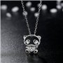 Collier Argent de Panda Ours pour les femmes filles Pententif en argent fin 925 et Cubic Zirconia bijoux animaux par VIKI LYNN