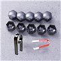 Gebildet 24pcs Capuchon d'écrou de roue 17mm Capuchons d'écrou de boulon de roue, cache-écrous de pneu hexagonaux avec ensemble 