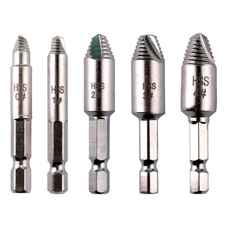 Gebildet 5pcs Endommagé Vis Extracteurs 1/4