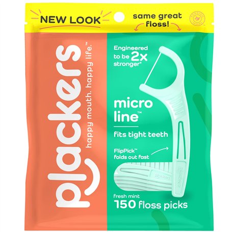 Plackers Micro Mint Lot de 150 fils dentaires