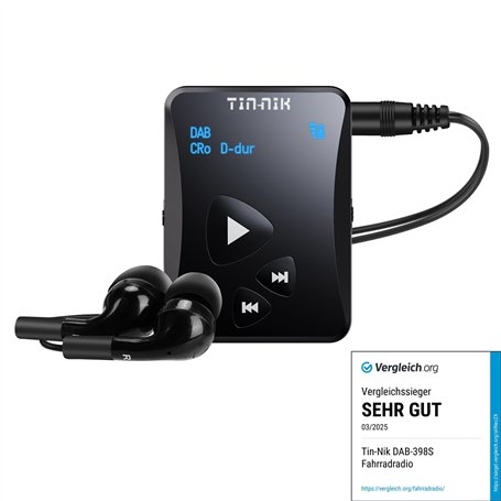 Radio personnelle Portable Dab/Dab+/FM de Tin-Nik DAB-398S