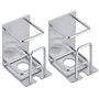 Lot de 2 Brosse à Dents Support Mural adhésif Acier Inoxydable Porte-gobelet pour Salle de Bain