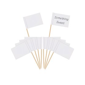 Drapeaux de Cure-Dents Vide Blanc Marqueurs de Fromage Marquage des Étiquettes Blanc pour Gâteau de Fête Cheeseplate de Nourritu Drapeaux de Cure-Dents Vide Blanc Marqueurs de Fromage Marquage des Étiquettes Blanc pour Gâteau de Fête Cheeseplate de Nourritu