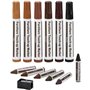 Daixi - Kit de réparation de meubles - Lot de 6 marqueurs + 6 bâtons de cire avec kit d'affûtage