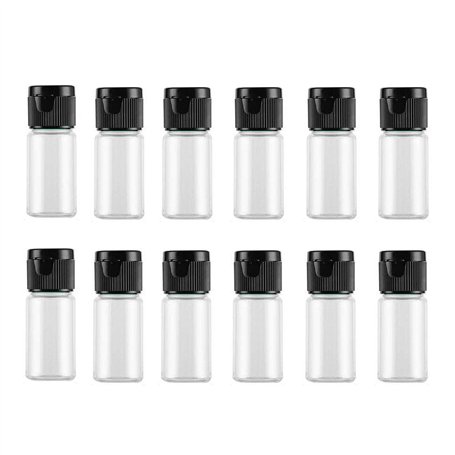 Lot de 12 bouteilles en plastique vides - 10 ml - Avec couvercle à rabat - Pour eau