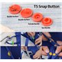 Cztech 400pcs Boutons Pressions Plastiques T5 12mm 20 Coloris,Pression Kit de Pince en Métal avec 2 Rangement de Boîte (10pcs Cl