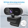 Guijiyi Webcam 1080P, Webcam USB Full HD pour appels vidéo, Jeux et Streaming en Temps réel, avec Microphone de réduction du Bru