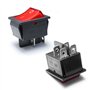 5Pcs Lumière On/Off DPST bateau Interrupteur à bascule 16A/250 V/20A 125 V AC 4 Broches Rouge