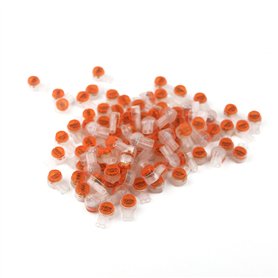 Switian 100pcs Connecteurs de Câble à UY2, Connecteur Épissure Rapide Terminaux Étanche avec Bouton Transparent Orange Switian 100pcs Connecteurs de Câble à UY2