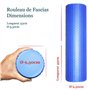 Rouleau de fascias moyen pour les secousses de la colonne vertébrale – Redresseur de dos Ø 9,5 cm x 43 cm (bleu océan), yoga Pil