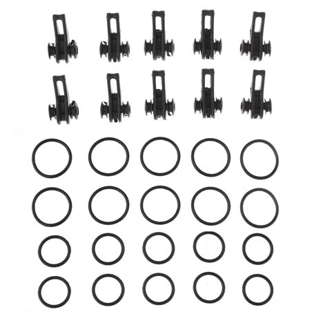 Create idea 10x Canne à Pêche Crochets Plastique Crochet Garde-Poisson Poissons Tiges Remplacement Accessoire