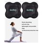 Yoga Genouillère 2Pièces,Yoga Coussin De Genou Pad Genouillère,Tapis Yoga Antidérapantsnoires 20 * 20cm, adaptées au Yoga Suppor