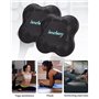 Yoga Genouillère 2Pièces,Yoga Coussin De Genou Pad Genouillère,Tapis Yoga Antidérapantsnoires 20 * 20cm, adaptées au Yoga Suppor