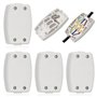 KYYGKY 4 PCS Boîtier de Raccordement Boîte de Jonction à 3 Pôles Boîte de Dérivation Etanche Boîte de Jonction Électrique Blanc