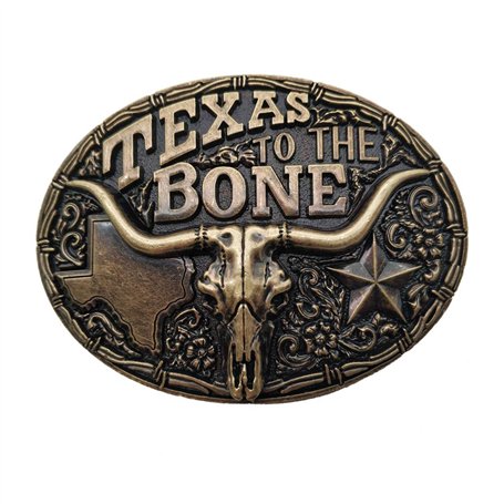 YONE Longhorn Bull Cowboy Western Big Belt Buckle Golden Boucle de ceinture