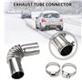 Manchon Echappement, Tube Inox Echappement 25 mm - Pour chauffage auxiliaire de voiture - Chauffage diesel - Accessoires de tuya