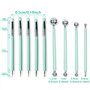 Outils Poterie, 9 Pièces Outils de Sculpture en Argile avec Boule à Modeler et Pointe en Caoutchouc Souple Kit D'outils Poterie
