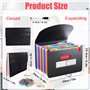 MQVXT Trieur A4 / Range Document Bureau - 24 Pochettes Plastique Classement Extensible Accordéon Organiseur