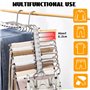 MQVXT Lot de 2 cintres à 9 Niveaux - Antidérapants Cintre Pantalon-cintres,cintres Pantalons Peu encombrant,pour Tous Types de P