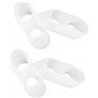 2 Paires de correcteurs d’orteils contre l’hallux Valgus - Pour les petits orteils - 2 Trous - En silicone le sport Séparateur d