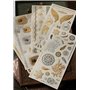 AMACOAM 6 feuilles 70 motifs métal feuille d'or chaud autocollant de tatouage argent imperméable longue vente étincelant tempo