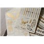 AMACOAM 6 feuilles 70 motifs métal feuille d'or chaud autocollant de tatouage argent imperméable longue vente étincelant tempo