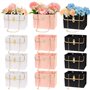 Lot de 12 sacs de fleurs en papier avec chaîne en métal - Boîte cadeau pour bouquet de fleurs - Seau de rangement créatif pour m