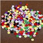 Bouton de Couture 9mm Rond Bouton en Résine avec Boîte en Rangement Plastique pour Couture Artisanat Scrapbooking et Bricolage O