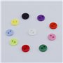 Bouton de Couture 9mm Rond Bouton en Résine avec Boîte en Rangement Plastique pour Couture Artisanat Scrapbooking et Bricolage O