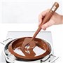 OFKPO Spatule Thermomètre à Chocolat, Pâtisserie Spatule + Thermomètre Silicone, Marron