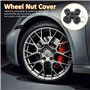 VBGURR Lot de 20 Cache-écrous de Roue de 17 mm avec Outil de démontage Crochet intérieur Hexagonal pour Cache-écrous de Roue VW