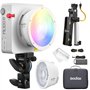 Godox ML100R Kit2 Lampe vidéo LED RVB avec réflecteur de lentille interchangeable 15° et 36°