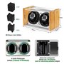 Watch Winder Smith Remontoir en bambou pour 2 grandes montres automatiques pour homme, Naturel.