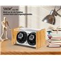 Watch Winder Smith Remontoir en bambou pour 2 grandes montres automatiques pour homme, Naturel.