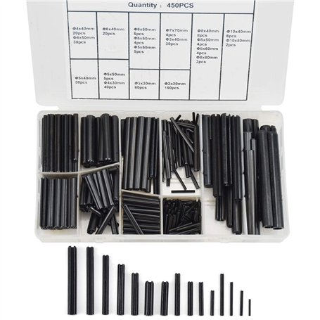 BIGP 450 PCS Assortiment de Goupilles élastiques Acier