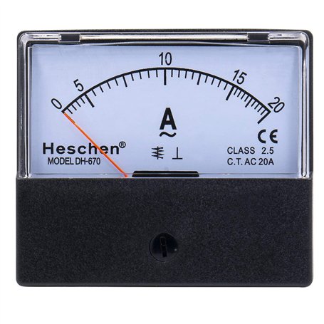 Heschen Ampèremètre DH-670 AC 0-20 A Classe 2.5 Certifié CE