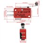 Heschen Micro Switch V-156-1C25 SPDT Lot de 2 leviers à rouleaux longs 20 A 250 VAC