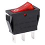 Heschen Interrupteur à bascule ON-OFF SPST 3 bornes lumière rouge 16A 250VAC 5 pièces