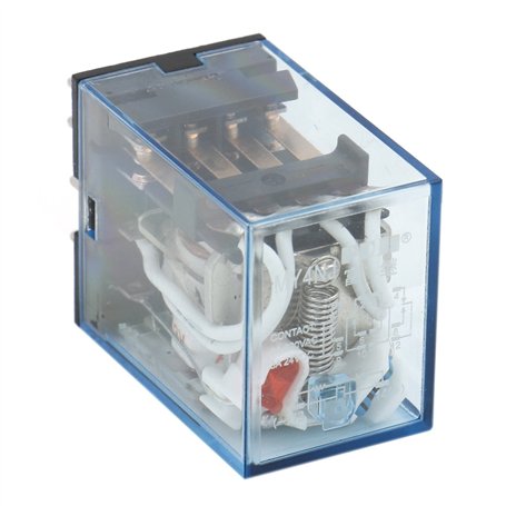 Heschen Relais de puissance à usage général MY4NJ 12 VAC Bobine 3 A 220 VAC/24 VDC 4PDT Indicateur LED 14 broches