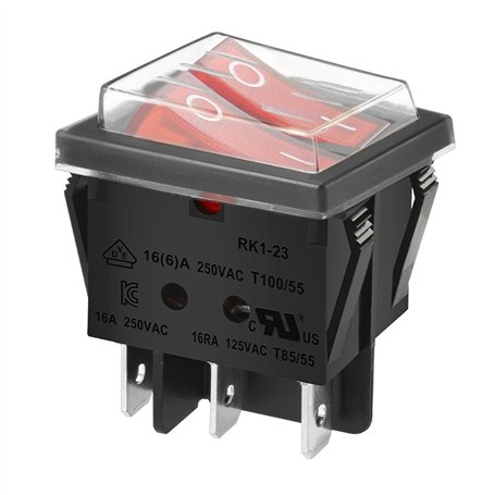 Double interrupteur à bascule Heschen SPST Marche/Arrêt