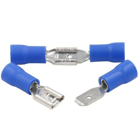 Heschen Lot de 100 cosses de câble mâle/femelle à débranchement rapide Vinyle isolé 4