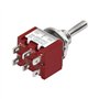 Heschen Mini momentané Interrupteur à bascule Mts-223 (ON)-OFF-(ON) DPDT 6 broches, 2 A 250 V, 6 A 125 V, Lot de 5