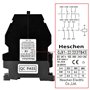 Heschen Contacteur AC CJX1-22/22 Bobine 24V 50/60Hz 9.5KW 3 pôles 2NO+2NC 380V 22A