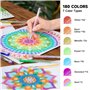 Shuttle Art lot de 360 marqueurs/stylos à encre gel 180 couleurs + 180 recharges de couleur, idéaux pour les livres de coloriage