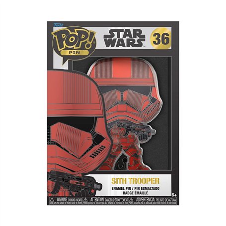 Funko Funko Large Pop! Enamel Pin - STAR WARS: Sith Trooper Pin en Émail - Broche Fantaisie Mignonne à Collectionner - pour les