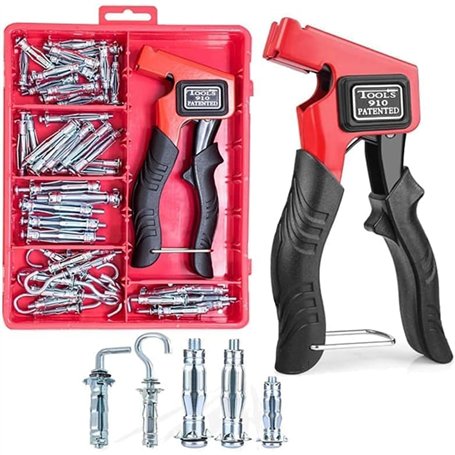 T.K.Excellent Trousse d'outils de réglage en métal d'ancrage mural creux avec boulon Molly