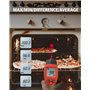 Wintact Thermomètre infrarouge pour la cuisson -58~788 ℉ ~ (-50~420 ℃ ~) avec alarme de température haute et basse et émissivité