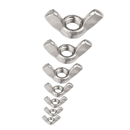 Assortiment de 75 écrous papillon métriques en acier inoxydable (M3/M4/M5/M6/M8/M10/M12)